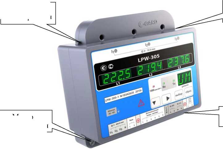 Внешний вид. Измерители электрических параметров качества, мощности и количества электрической энергии телеметрические, http://oei-analitika.ru рисунок № 1
