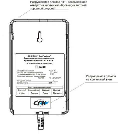 Внешний вид. Сигнализаторы загазованности природным газом бытовые, http://oei-analitika.ru рисунок № 1