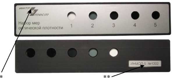 Внешний вид. Наборы мер оптической плотности, http://oei-analitika.ru рисунок № 1
