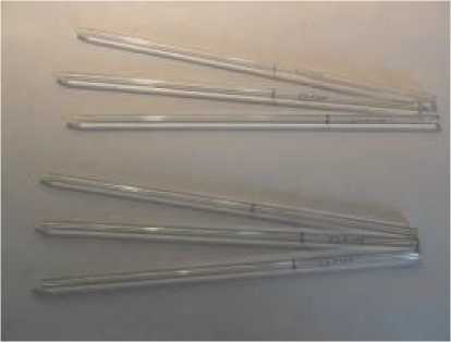 Внешний вид. Пипетки прямые стеклянные для гемоглобинометров (пипетки типа Сали), http://oei-analitika.ru рисунок № 1