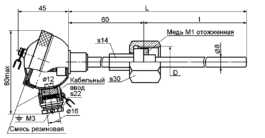 Внешний вид. Термопреобразователи с унифицированными выходными сигналами, http://oei-analitika.ru рисунок № 7