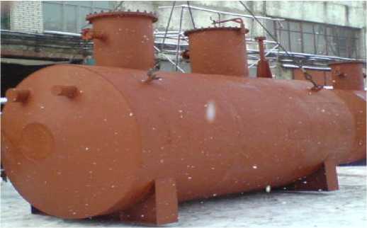 Внешний вид. Резервуары стальные горизонтальные цилиндрические для хранения нефтепродуктов, http://oei-analitika.ru рисунок № 1