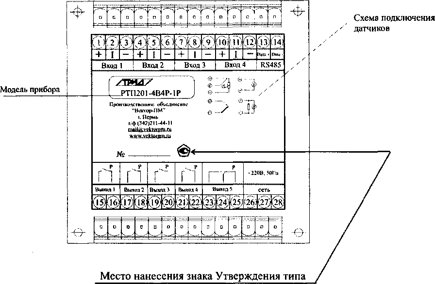 Внешний вид средства измерений: Измерители-регуляторы многофункциональные, заводской номер №T19Р1208 