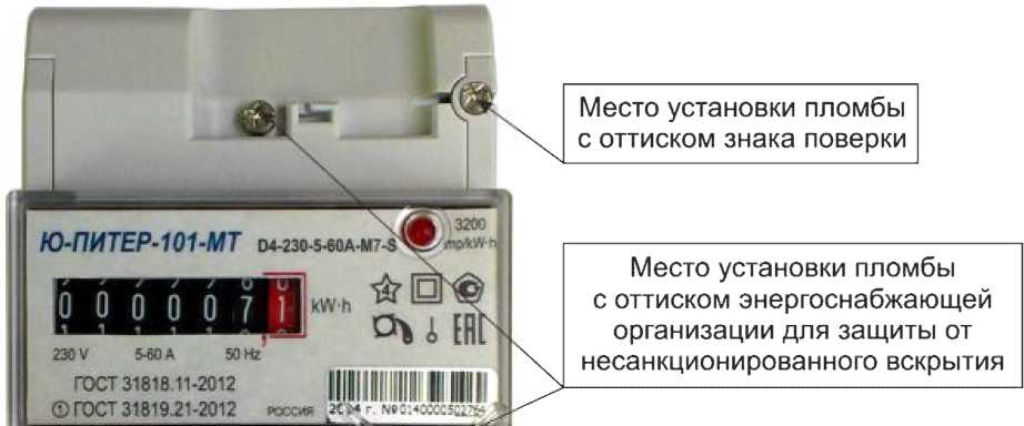 Внешний вид. Счетчики активной электрической энергии однофазные однотарифные, http://oei-analitika.ru рисунок № 10