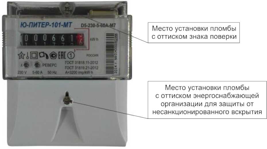 Внешний вид. Счетчики активной электрической энергии однофазные однотарифные (Ю-ПИТЕР-101-МТ), http://oei-analitika.ru 