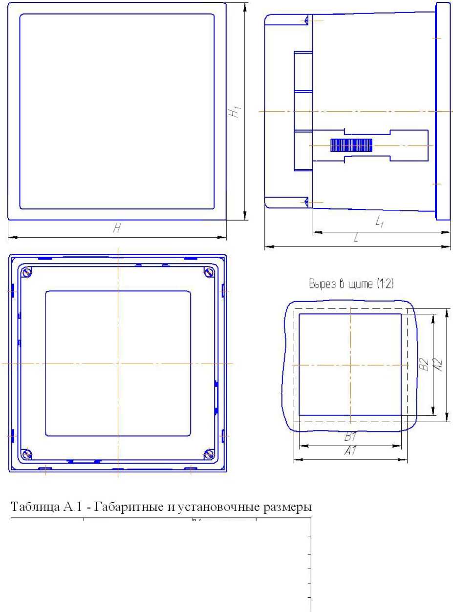 Внешний вид. Приборы щитовые цифровые электроизмерительные, http://oei-analitika.ru рисунок № 3