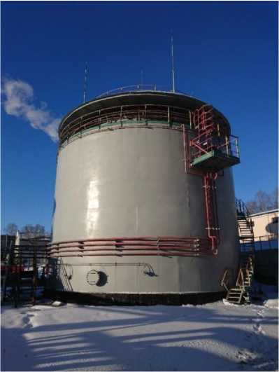 Внешний вид. Резервуары стальные вертикальные цилиндрические с защитной стенкой, http://oei-analitika.ru рисунок № 1