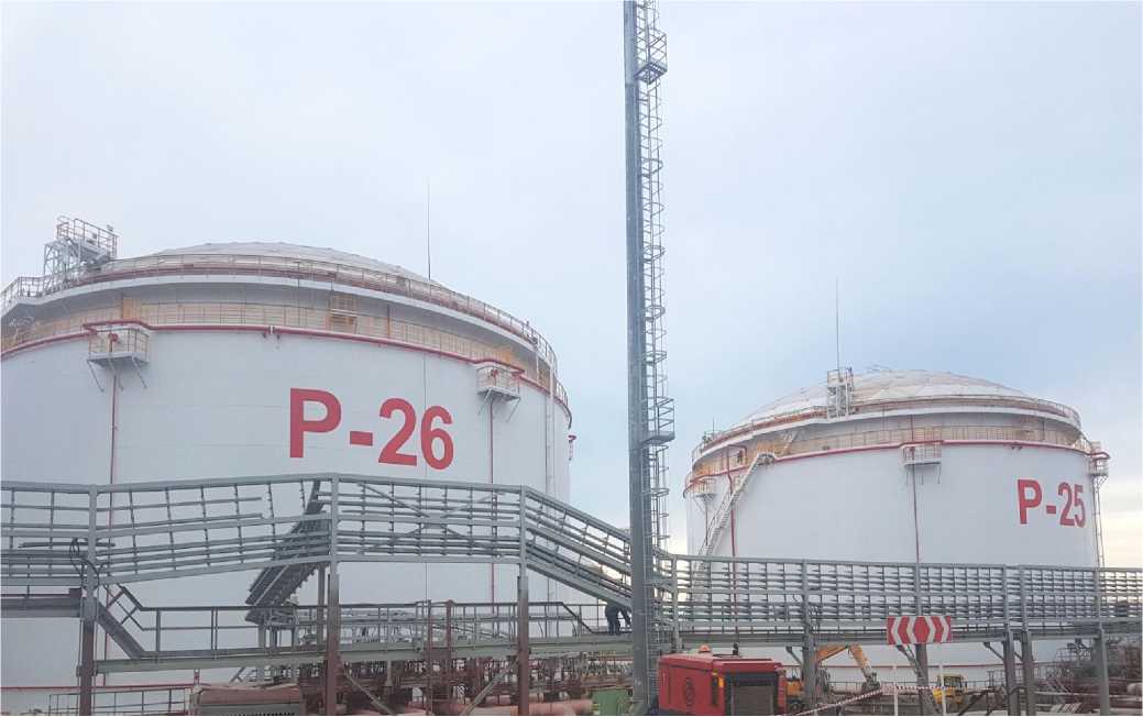 Внешний вид. Резервуары стальные вертикальные цилиндрические с понтоном, http://oei-analitika.ru рисунок № 1