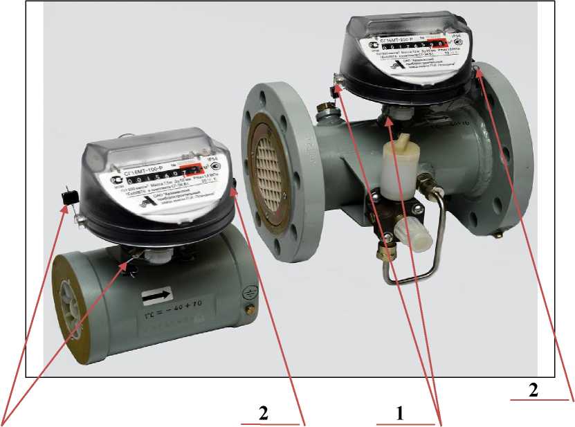 Внешний вид средства измерений: Счетчики газа, заводской номер №2050828 