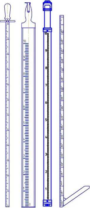 Внешний вид средства измерений: Рейки гидрометеорологические, заводской номер №0155 