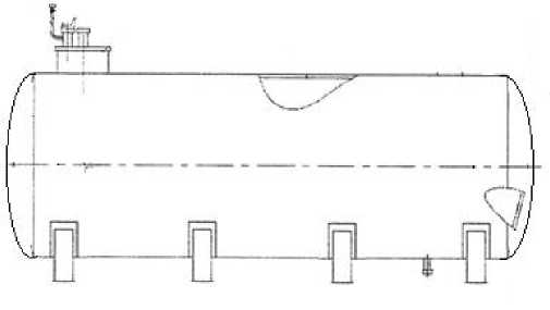 Внешний вид. Резервуары стальные горизонтальные цилиндрические, http://oei-analitika.ru рисунок № 2