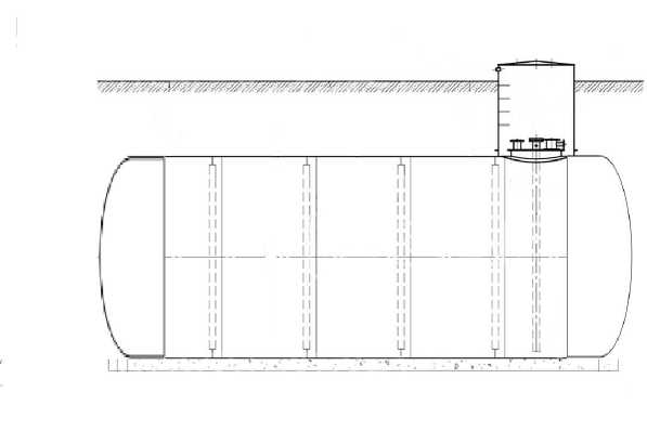 Внешний вид. Резервуар стальной горизонтальный цилиндрический, http://oei-analitika.ru рисунок № 2