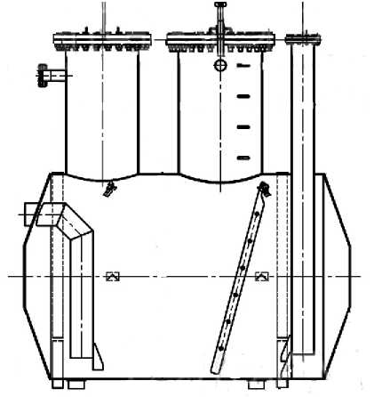 Внешний вид. Резервуары стальные горизонтальные цилиндрические (РГС-20 (3/17), ЕП-40, ЕП-25, ЕП-8), http://oei-analitika.ru 