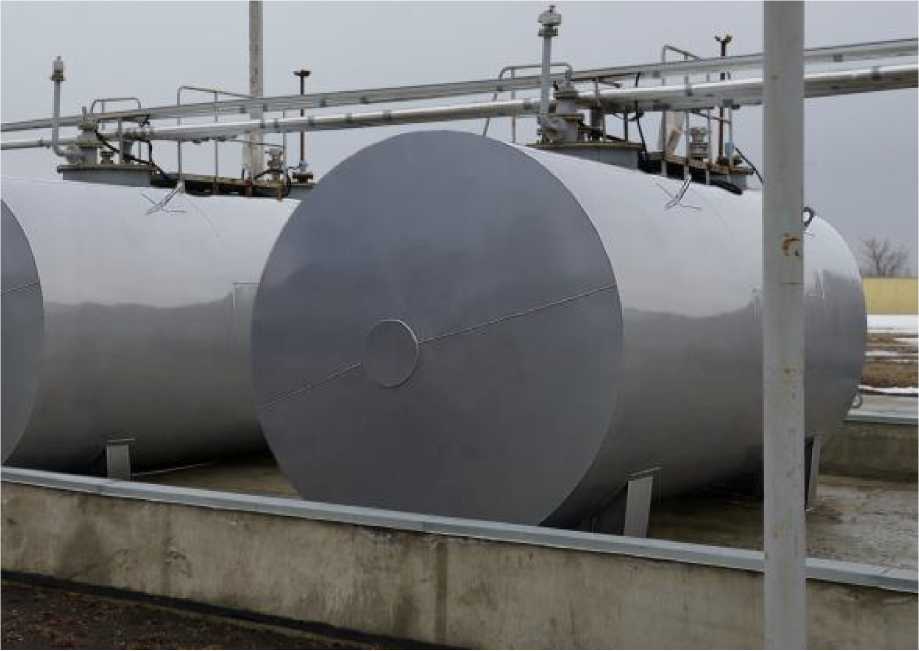 Внешний вид. Резервуар стальной горизонтальный цилиндрический двустенный, http://oei-analitika.ru рисунок № 1