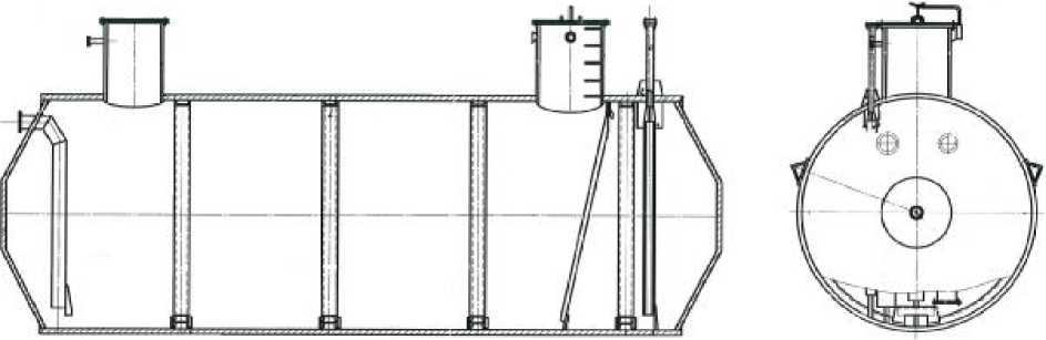 Внешний вид. Резервуары стальные горизонтальные цилиндрические, http://oei-analitika.ru рисунок № 1