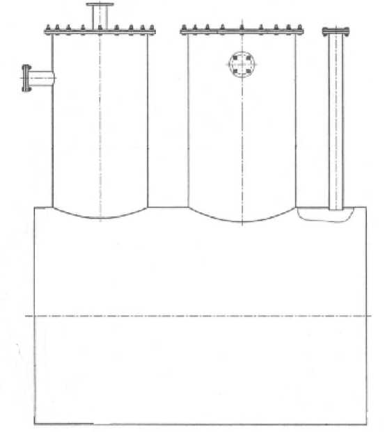 Внешний вид. Резервуар стальной горизонтальный цилиндрический, http://oei-analitika.ru рисунок № 1