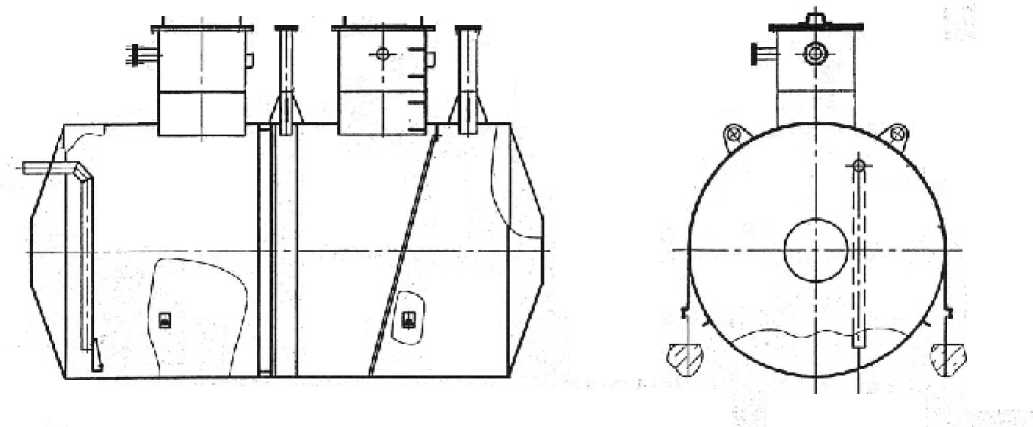 Внешний вид. Резервуары стальные горизонтальные цилиндрические, http://oei-analitika.ru рисунок № 2