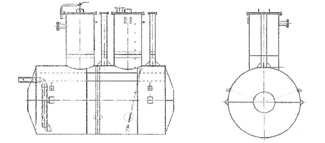 Внешний вид. Резервуары стальные горизонтальные цилиндрические, http://oei-analitika.ru рисунок № 1