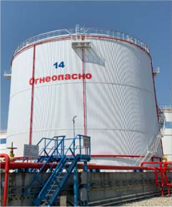Внешний вид. Резервуар стальной вертикальный цилиндрический теплоизолированный, http://oei-analitika.ru рисунок № 1