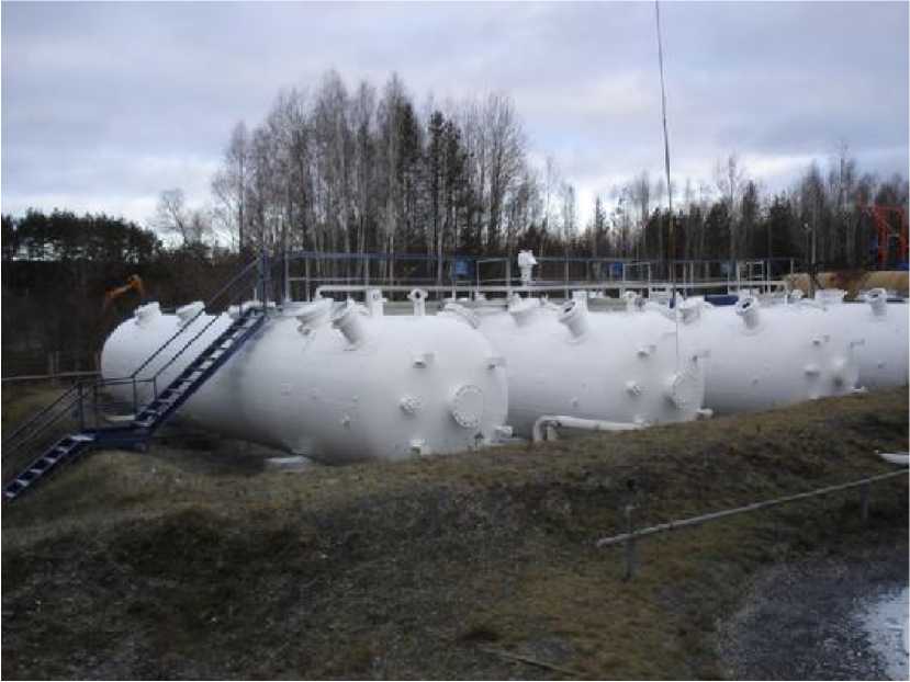Внешний вид. Резервуары горизонтальные стальные цилиндрические, http://oei-analitika.ru рисунок № 2