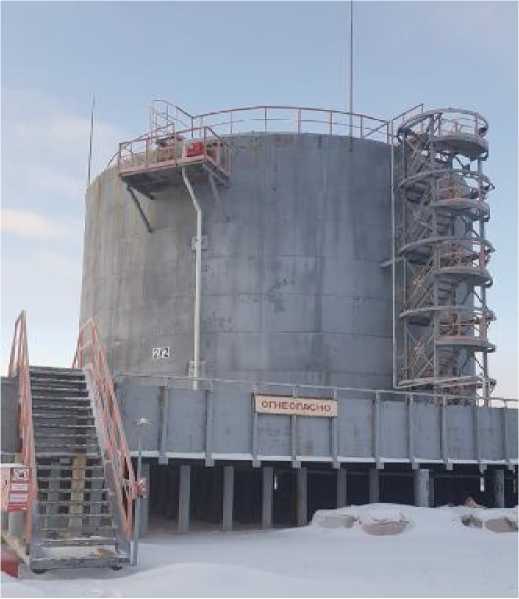 Внешний вид. Резервуар стальной вертикальный цилиндрический теплоизолированный, http://oei-analitika.ru рисунок № 1