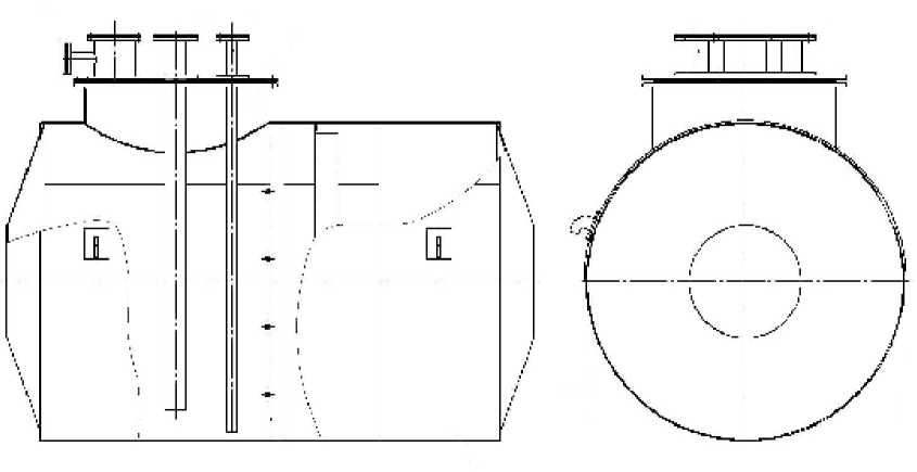 Внешний вид. Резервуары стальные горизонтальные цилиндрические, http://oei-analitika.ru рисунок № 1