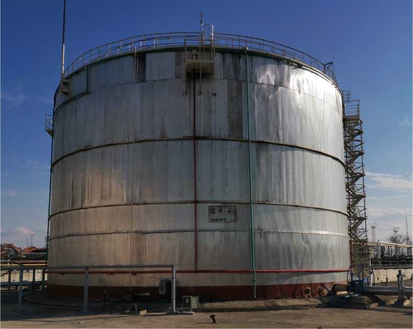 Внешний вид. Резервуар стальной вертикальный цилиндрический теплоизолированный, http://oei-analitika.ru рисунок № 1