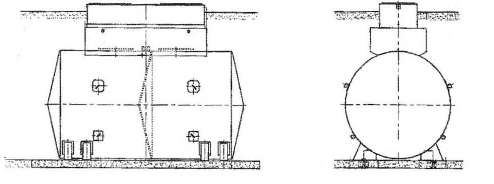 Внешний вид. Резервуары стальные горизонтальные цилиндрические РГС-10, РГС-15, РГС-25, РГС-30, РГС-50, http://oei-analitika.ru рисунок № 4