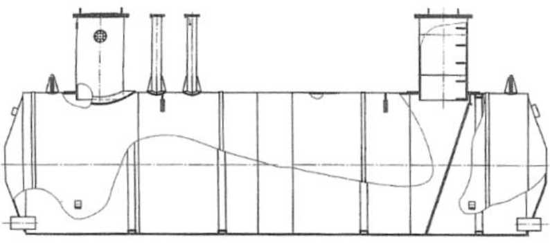 Внешний вид. Резервуары стальные горизонтальные цилиндрические, http://oei-analitika.ru рисунок № 2