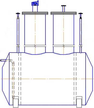 Внешний вид. Резервуары горизонтальные стальные двустенные, http://oei-analitika.ru рисунок № 1