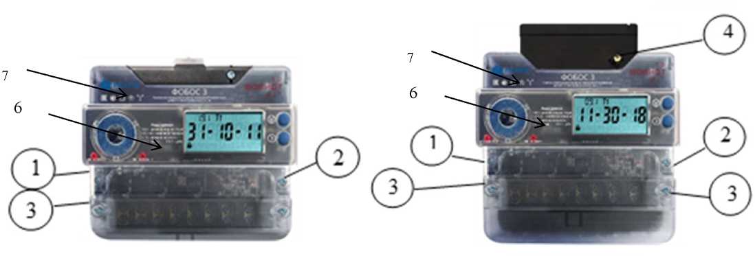 Внешний вид. Счетчики электрической энергии статические трехфазные, http://oei-analitika.ru рисунок № 2