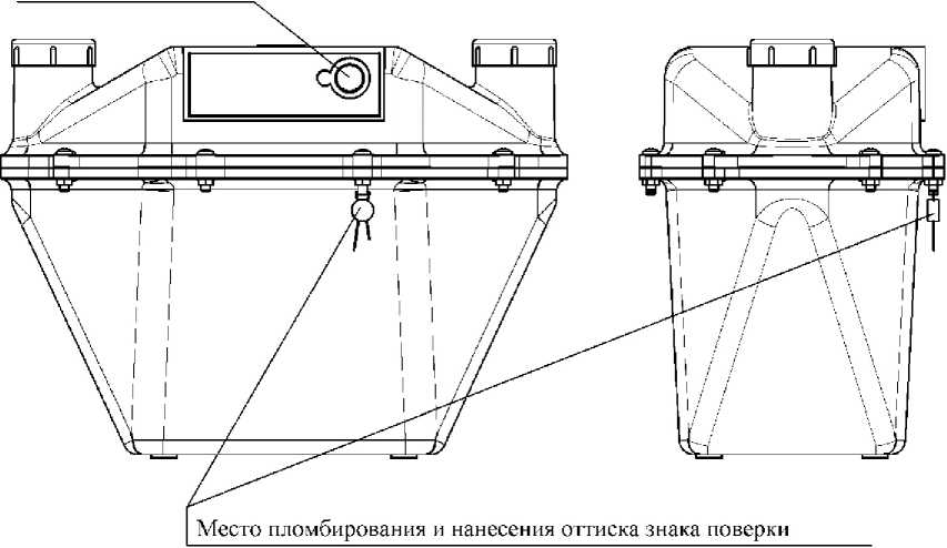 Внешний вид. Счетчики газа двухкамерные с электронным температурным компенсатором, http://oei-analitika.ru рисунок № 2