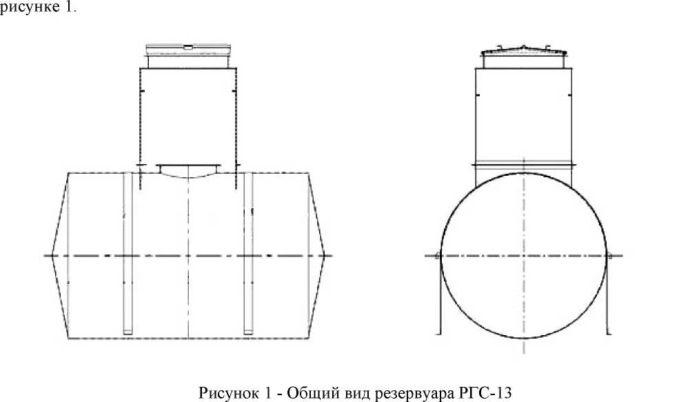 Внешний вид. Резервуары стальные горизонтальные цилиндрические, http://oei-analitika.ru рисунок № 1
