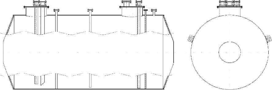 Внешний вид. Резервуар стальной горизонтальный цилиндрический, http://oei-analitika.ru рисунок № 2