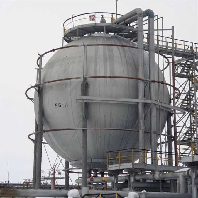 Внешний вид. Резервуары стальные шаровые (РШС-600), http://oei-analitika.ru 