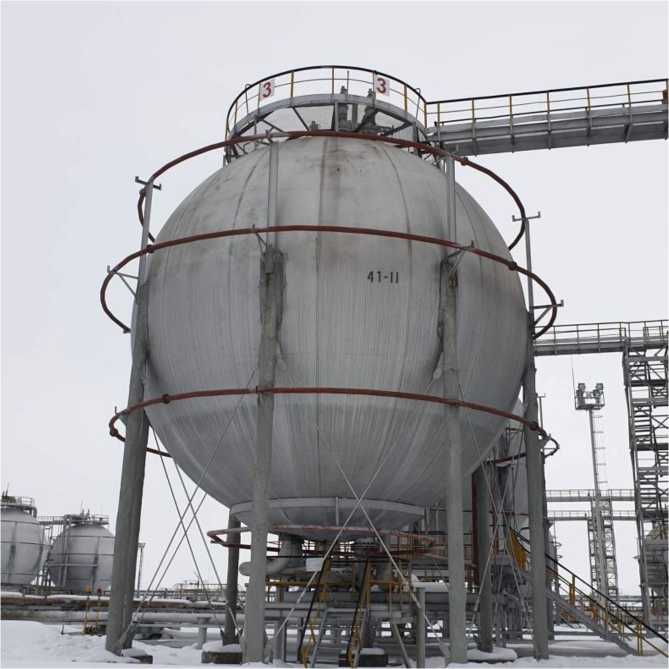 Внешний вид. Резервуары стальные шаровые, http://oei-analitika.ru рисунок № 2
