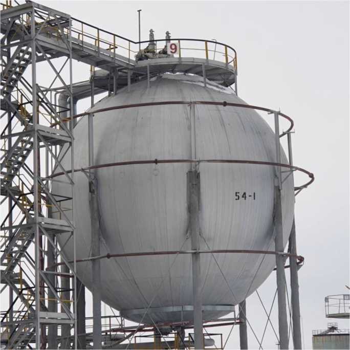 Внешний вид. Резервуары стальные шаровые, http://oei-analitika.ru рисунок № 9