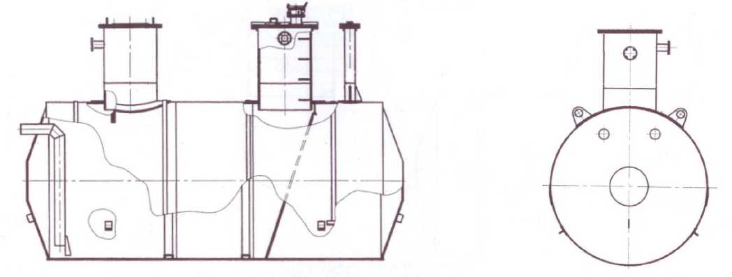 Внешний вид. Резервуар стальной горизонтальный цилиндрический, http://oei-analitika.ru рисунок № 3