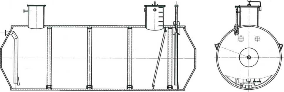 Внешний вид. Резервуар стальной горизонтальный цилиндрический, http://oei-analitika.ru рисунок № 2