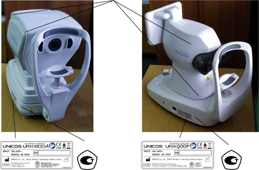 Внешний вид средства измерений: Авторефрактокератометры, заводской номер №RK822K034 