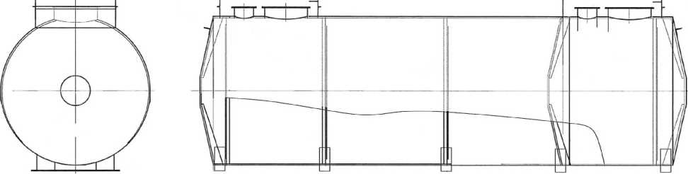 Внешний вид. Резервуар стальной горизонтальный цилиндрический, http://oei-analitika.ru рисунок № 3