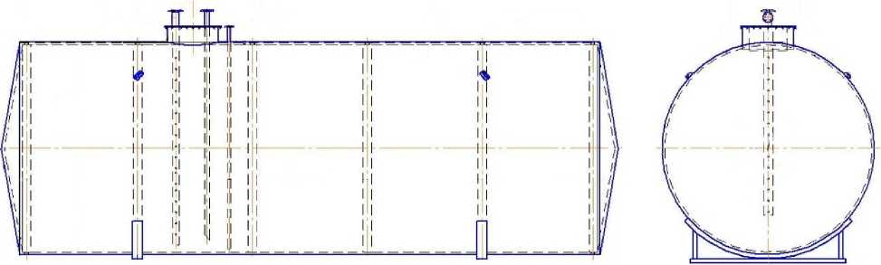 Внешний вид. Резервуары стальные горизонтальные цилиндрические, http://oei-analitika.ru рисунок № 9