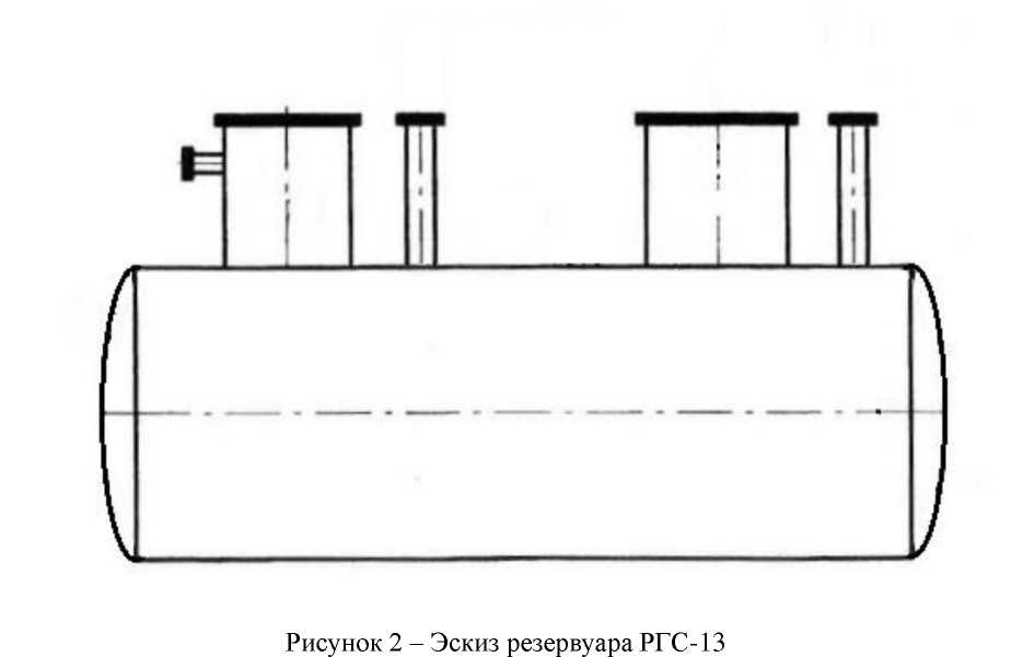 Внешний вид. Резервуар горизонтальный стальной цилиндрический, http://oei-analitika.ru рисунок № 2