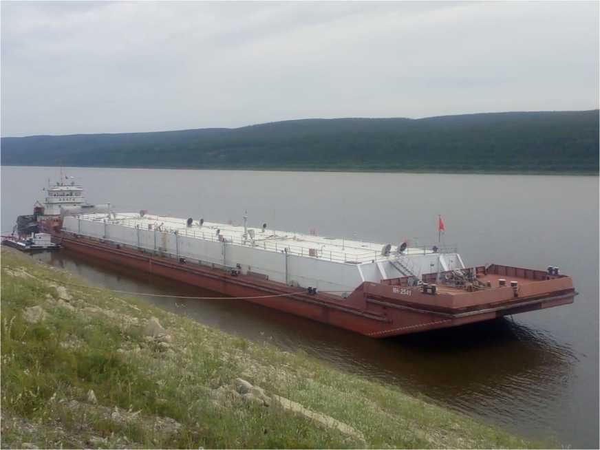 Внешний вид. Резервуары (танки) стальные прямоугольные несамоходного нефтеналивного судна МН - 2541, http://oei-analitika.ru рисунок № 1