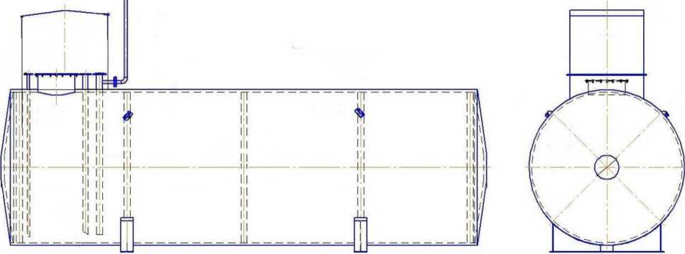 Внешний вид. Резервуары стальные горизонтальные цилиндрические, http://oei-analitika.ru рисунок № 1