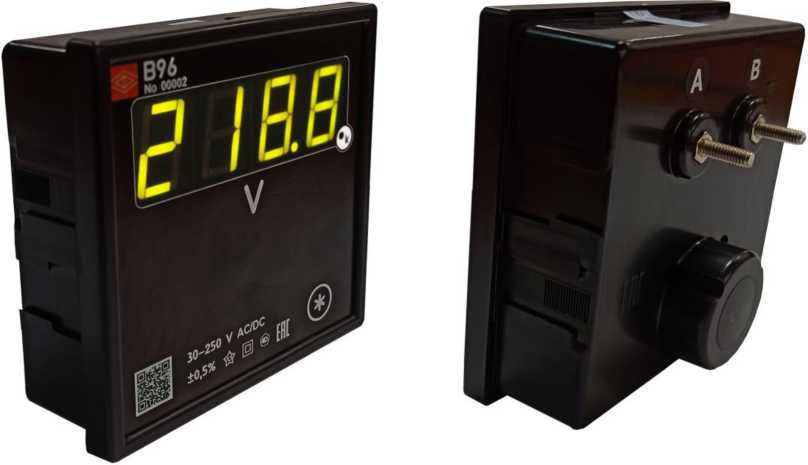 Внешний вид. Вольтметры щитовые цифровые электроизмерительные, http://oei-analitika.ru рисунок № 3