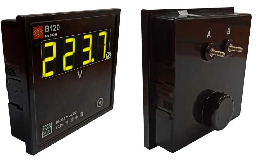 Внешний вид. Вольтметры щитовые цифровые электроизмерительные, http://oei-analitika.ru рисунок № 4
