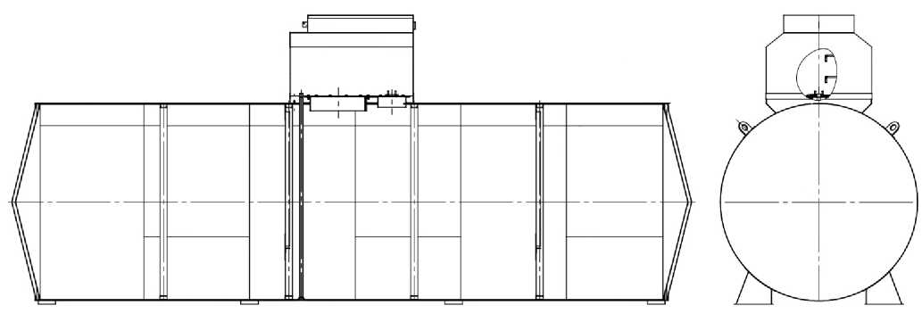 Внешний вид. Резервуар горизонтальный стальной, http://oei-analitika.ru рисунок № 1