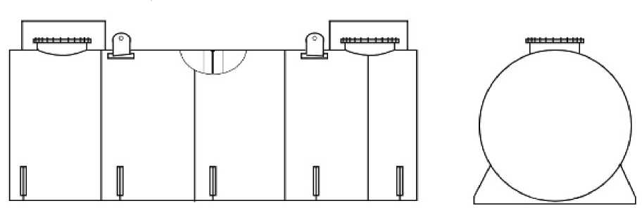 Внешний вид. Резервуар стальной горизонтальный цилиндрический, http://oei-analitika.ru рисунок № 3