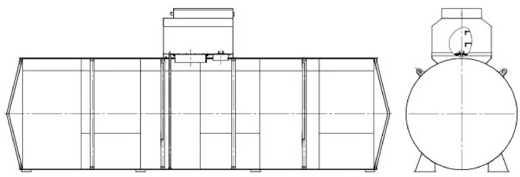 Внешний вид. Резервуары горизонтальные стальные двустенные, http://oei-analitika.ru рисунок № 1